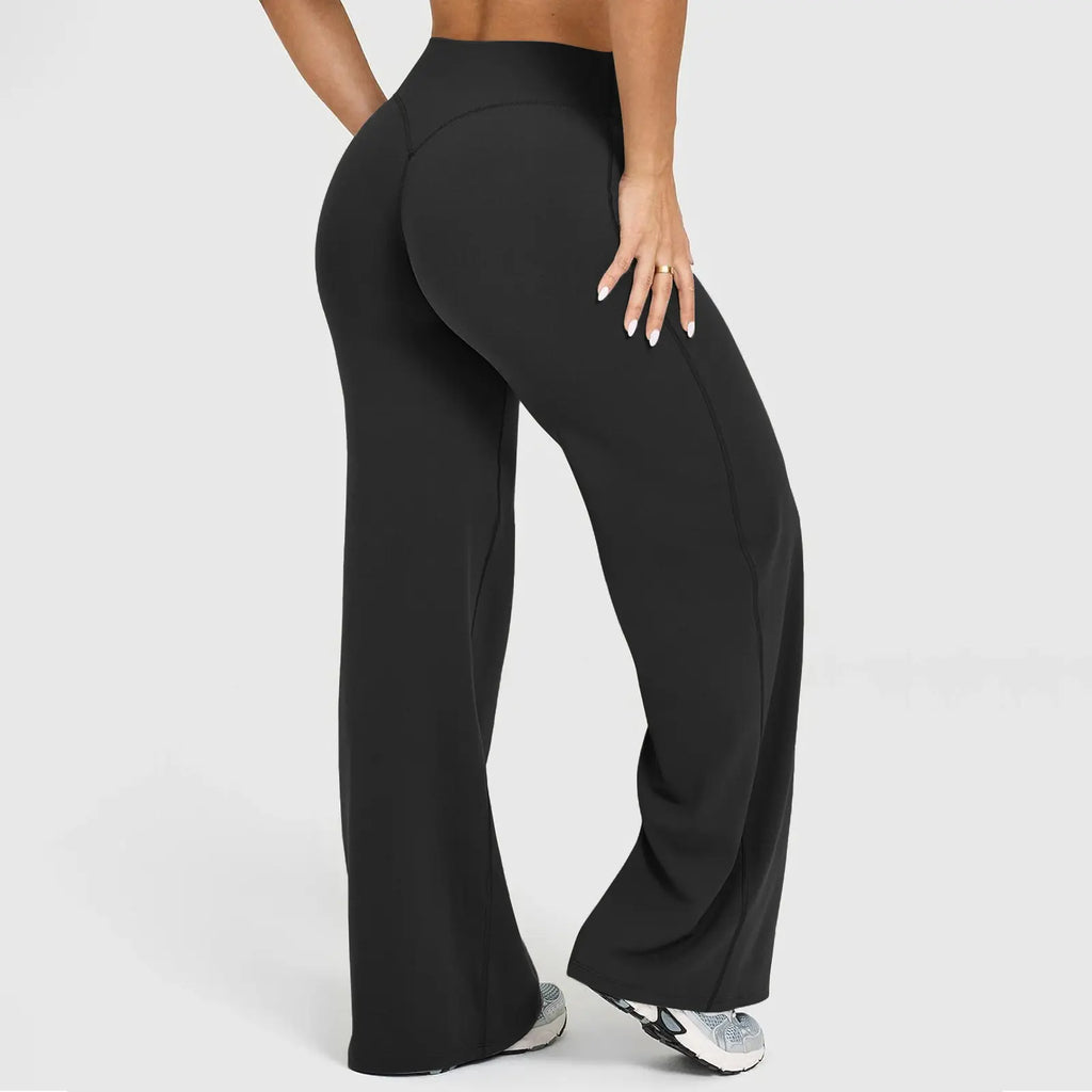 BRIA RICH Women‘s Casual Pants - High Waisted Loose-Fitting Wide Leg Yoga Pants - Comfortable & Elastic Soft Pants with Stretchy Material - Straight Leg Hem