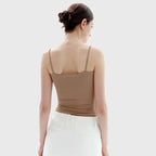 Spaghetti Strap Tank Top, Double Layer Not See-Through Cami, Buttery Soft Stretchy Top, Minimal Chic Essential summerwins