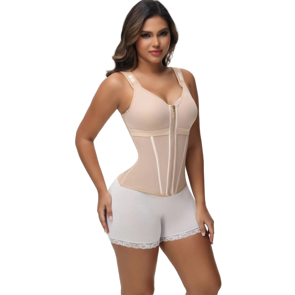 SHAPHER Waist Shapewear for Women with Bra Girdle Workout Shapewear with Adjustable Shoulder Strap