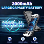 X9 Retro Handheld Game Console with 5.5-inch HD IPS Eye-Protection Screen, Retro Gaming Console with TXT E-Book, Linux System, TV Output, 6200+ Games, External Gamepad, Music, 2000mAh Handheld Console