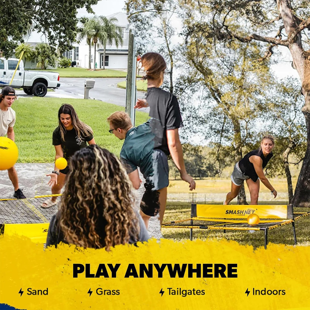 Vivere SMASHNET Outdoor Family Backyard Play Volleyball Tennis GameSet