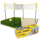Vivere CROSSNET 4 Square Outdoor Volleyball Game Net Set with Ball