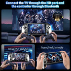 X9 Retro Handheld Game Console with 5.5-inch HD IPS Eye-Protection Screen, Retro Gaming Console with TXT E-Book, Linux System, TV Output, 6200+ Games, External Gamepad, Music, 2000mAh Handheld Console