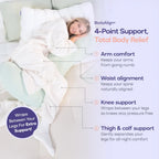 Mellow Sleep | BodyAlign+ Pillow - Full Body Ergonomic Support Pillow for Back, Belly, Hips & Legs, Cooling Side Sleeper Pillow for Pregnancy, Maternity & Body Pain Relief