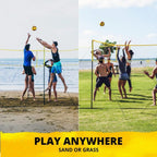Vivere CROSSNET 4 Square Outdoor Volleyball Game Net Set with Ball