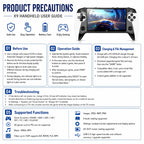 X9 Retro Handheld Game Console with 5.5-inch HD IPS Eye-Protection Screen, Retro Gaming Console with TXT E-Book, Linux System, TV Output, 6200+ Games, External Gamepad, Music, 2000mAh Handheld Console