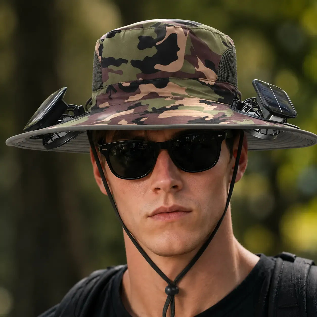 New Solar-Powered Outdoor Cooling Fan Hat — Sun Protection Hat with Solar Fan