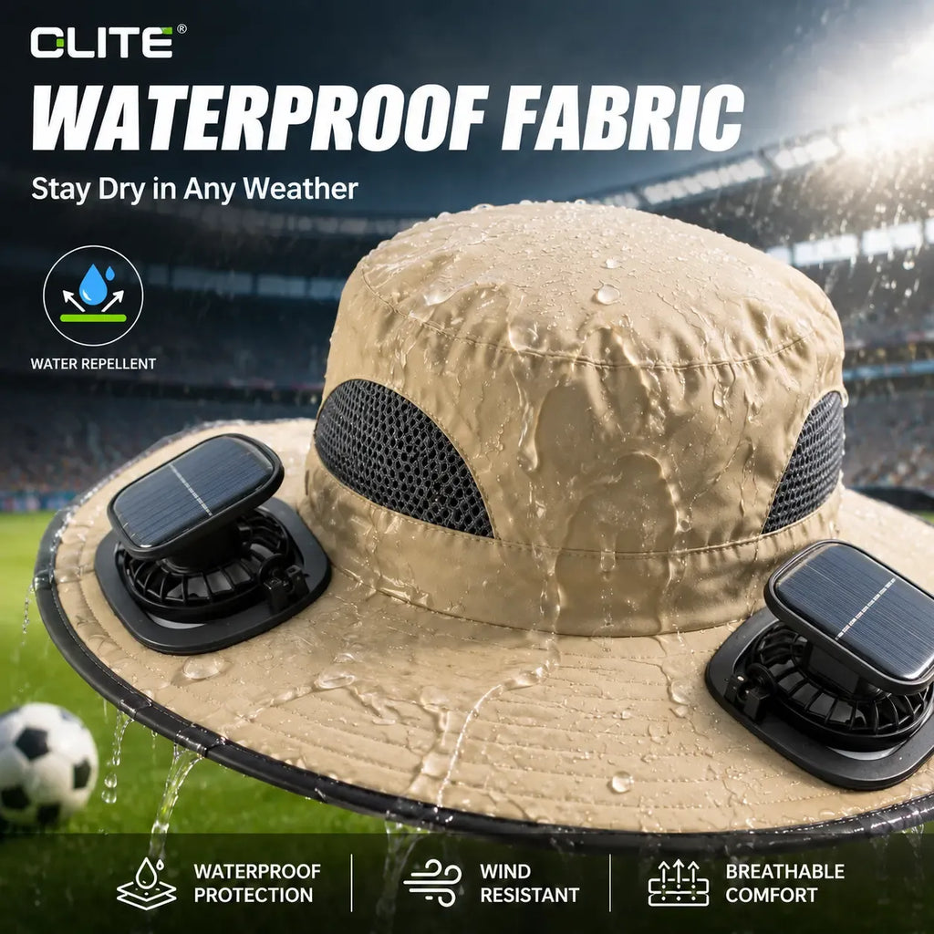 New Solar-Powered Outdoor Cooling Fan Hat — Sun Protection Hat with Solar Fan