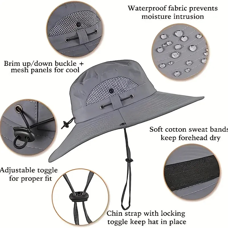 New Solar-Powered Outdoor Cooling Fan Hat — Sun Protection Hat with Solar Fan