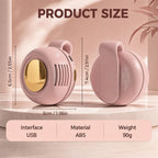 Portable Silent Mini Bladeless Electric Fan,Adjustable 3-speed Suspended Waist Fans,Phone Cooling Fan,Personal Fan,Rotating BodyFan Suitable for Outdoor Travel