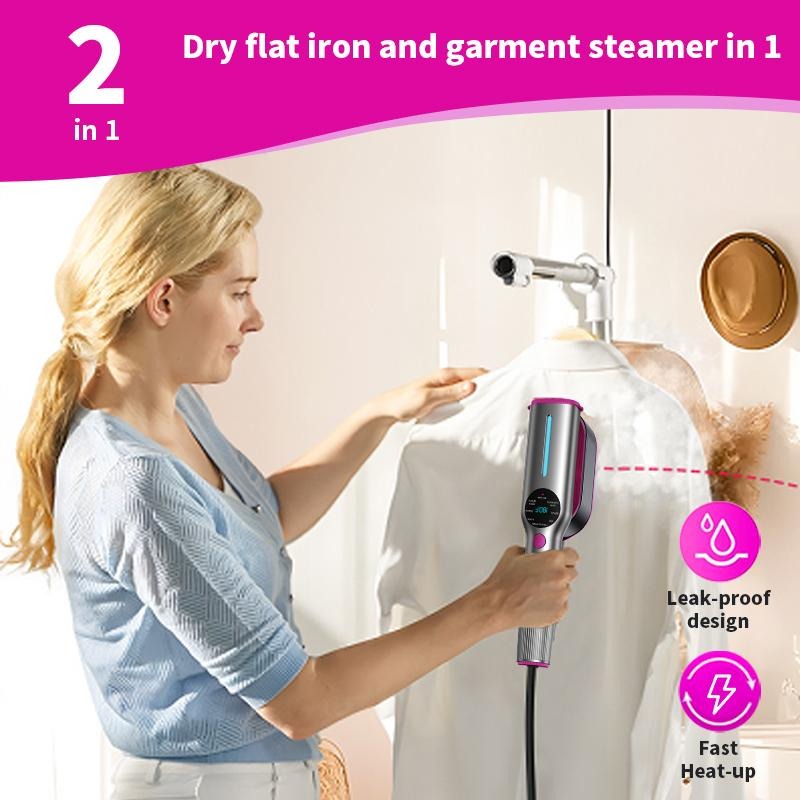 Dr.Flash Garment Steamer for Clothes, Portable Travel Clothing Steamer Iron, 7 Mode with LED Display, 5s Fast Heating, 90° Swivel Handle