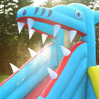 Happy Dinosaur Water Park Bouncy Castle with Slide
