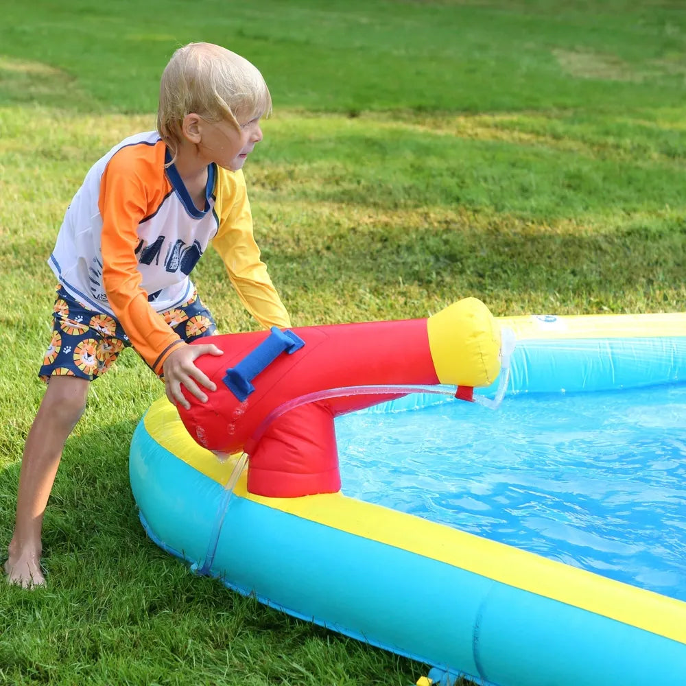 Happy Dinosaur Water Park Bouncy Castle with Slide