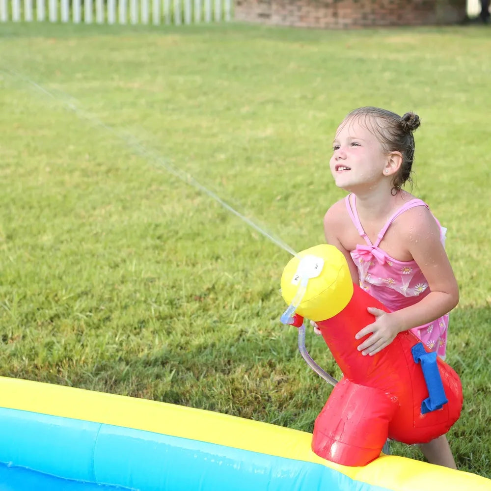 Happy Dinosaur Water Park Bouncy Castle with Slide
