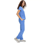 Scrubs for Women DawnDusk Set Medical Uniform - V-Neck Top & Straight Leg Pants with 9 Pockets,Easy Care,cozyfit