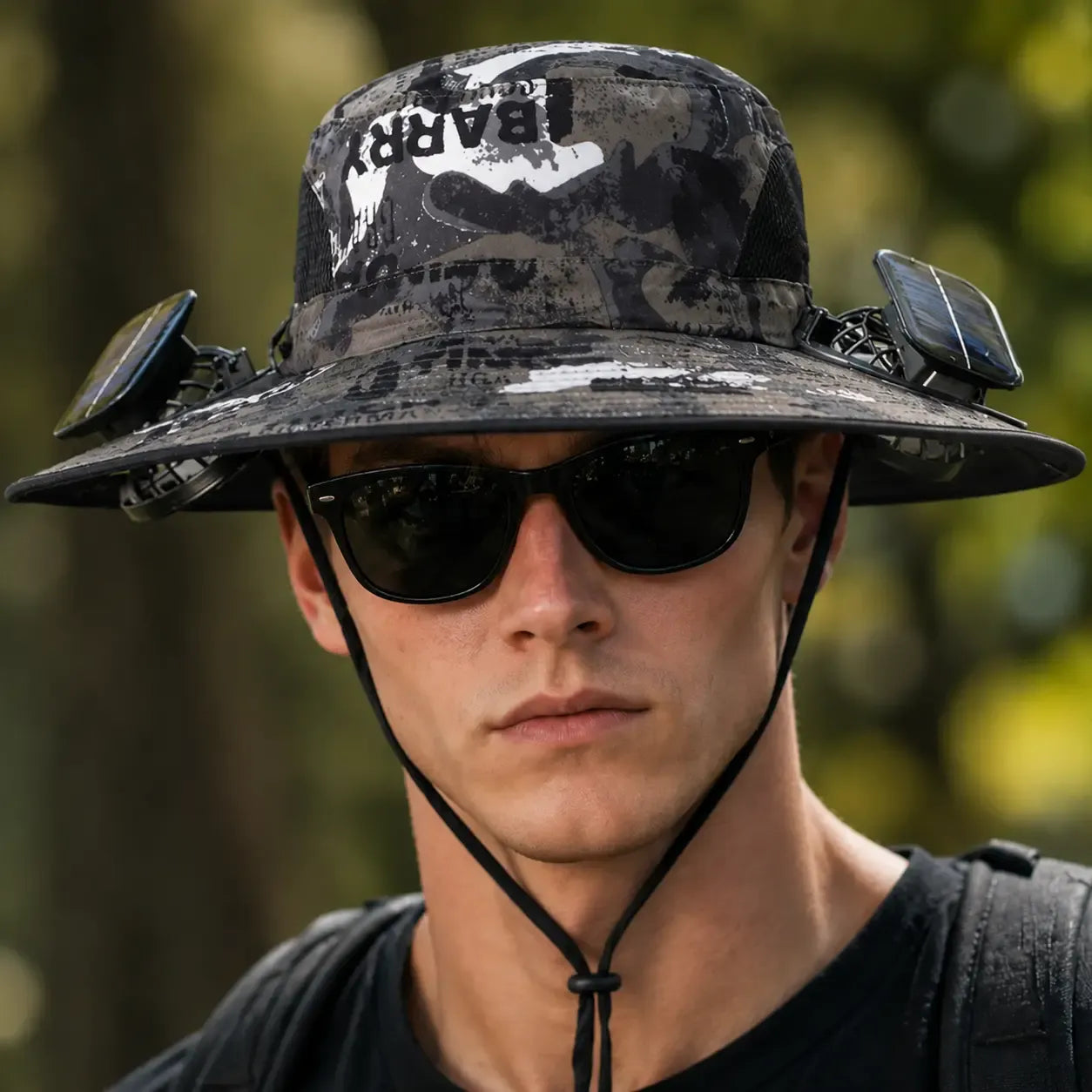 New Solar-Powered Outdoor Cooling Fan Hat — Sun Protection Hat with Solar Fan