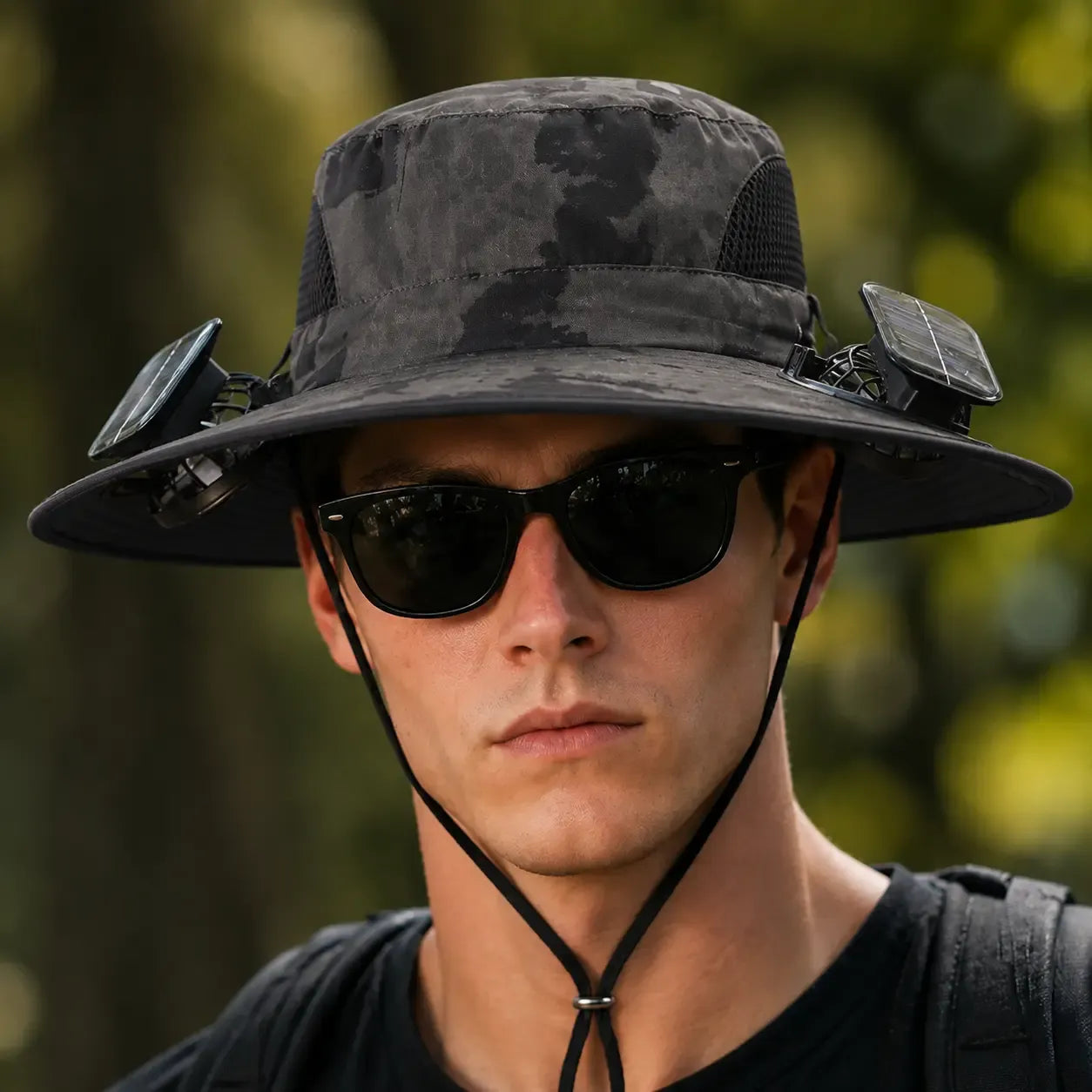 New Solar-Powered Outdoor Cooling Fan Hat — Sun Protection Hat with Solar Fan