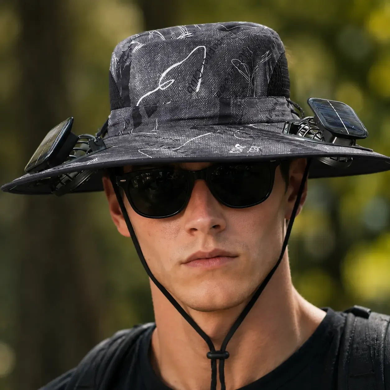 New Solar-Powered Outdoor Cooling Fan Hat — Sun Protection Hat with Solar Fan