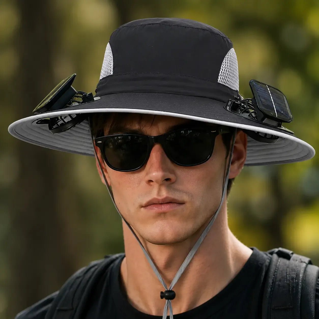 New Solar-Powered Outdoor Cooling Fan Hat — Sun Protection Hat with Solar Fan