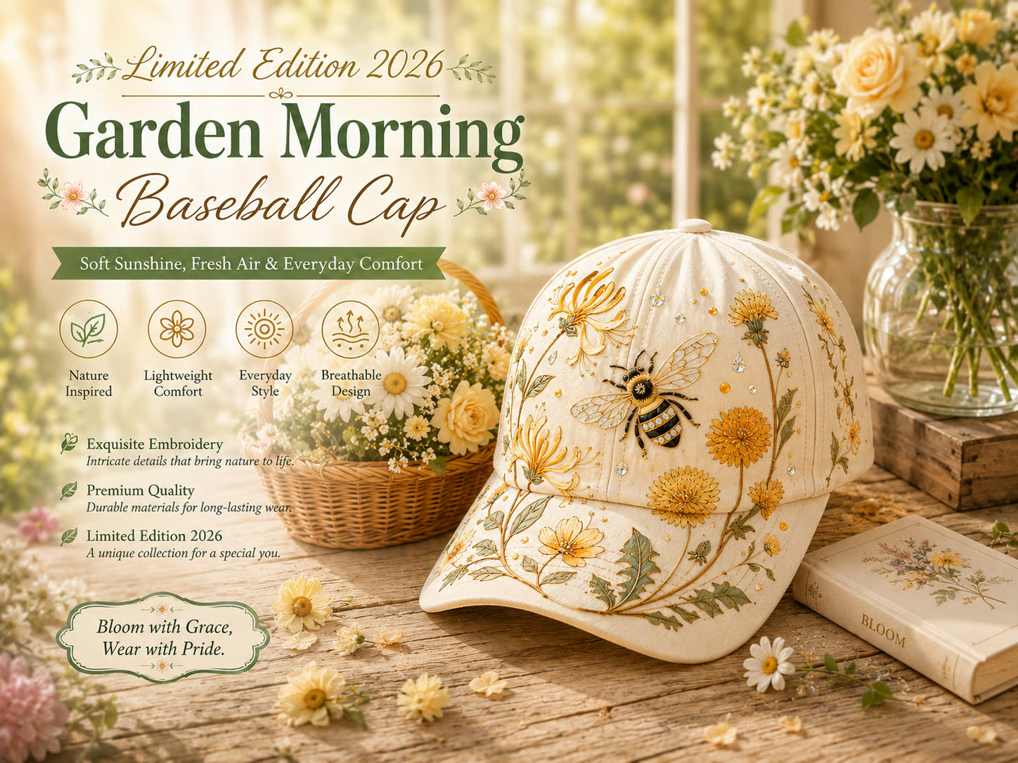 Garden Morning Cap
