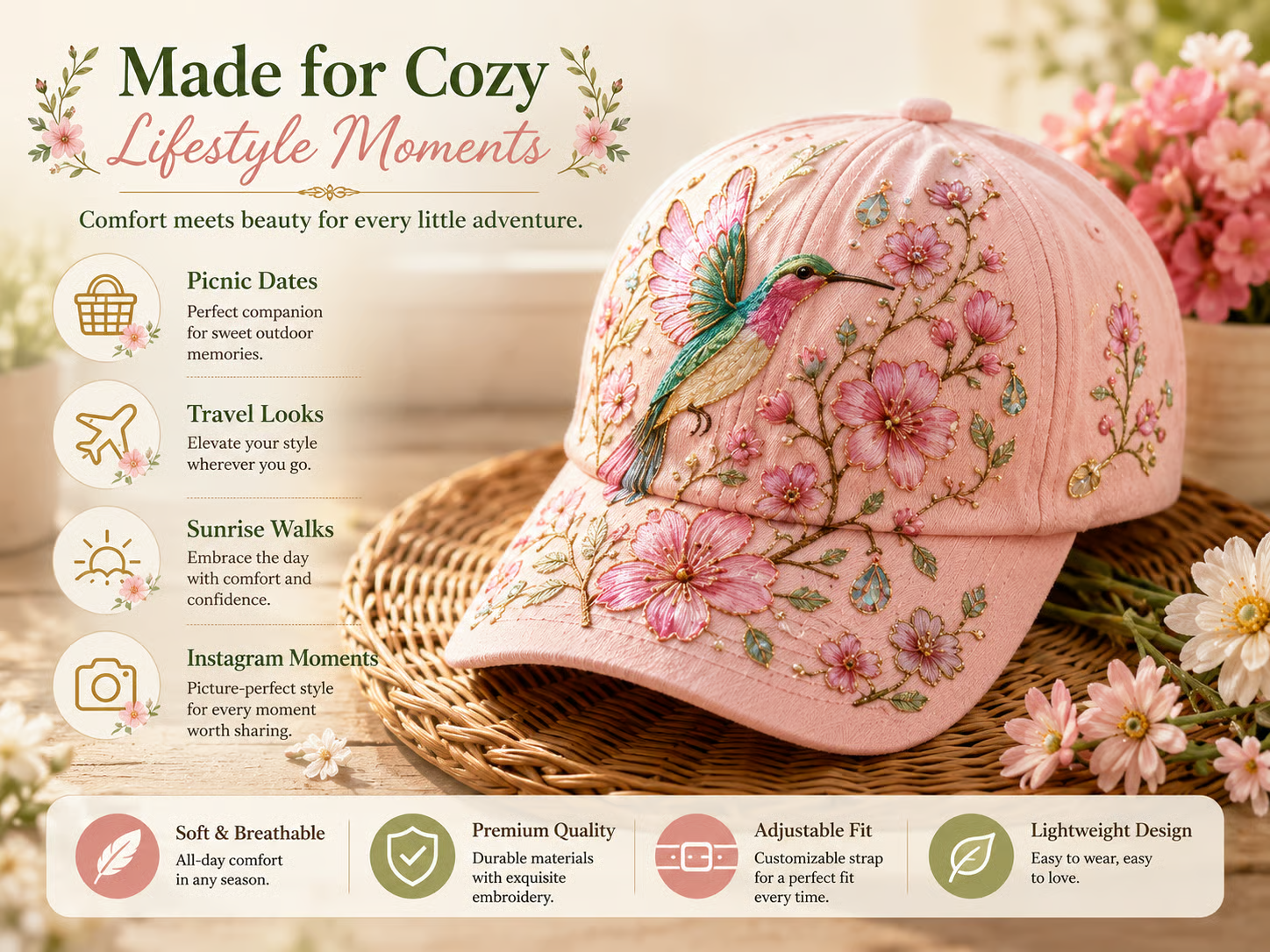 Garden Morning Cap
