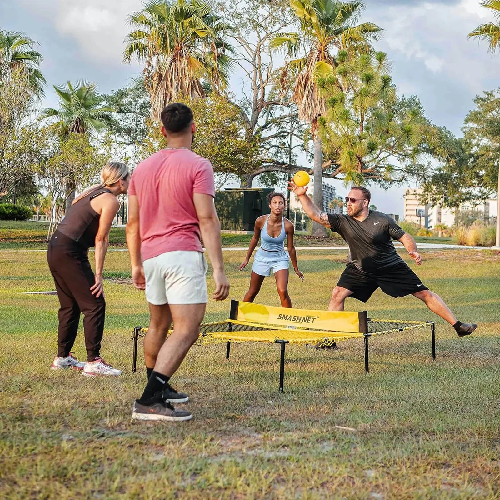 Vivere SMASHNET Outdoor Family Backyard Play Volleyball Tennis GameSet