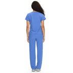 Scrubs for Women DawnDusk Set Medical Uniform - V-Neck Top & Straight Leg Pants with 9 Pockets,Easy Care,cozyfit