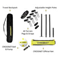 Vivere CROSSNET 4 Square Outdoor Volleyball Game Net Set with Ball
