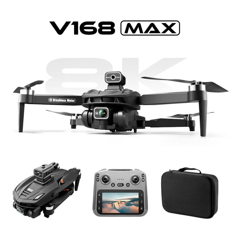 V168MAX GPS drone 5G drone with 4.5in screen controller optical flow visual hover increased stability and Easy Control