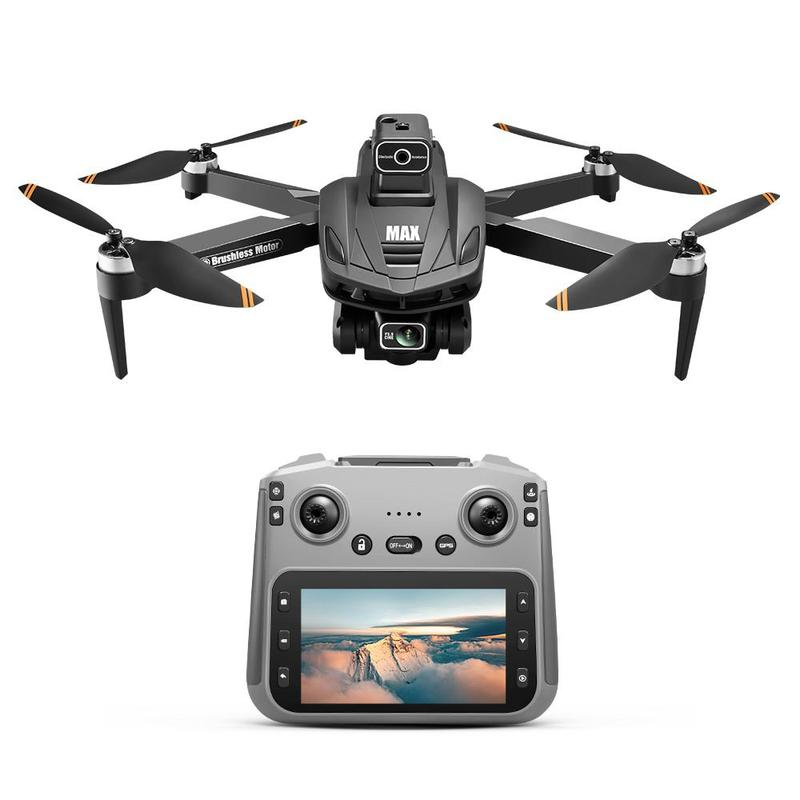 V168MAX GPS drone 5G drone with 4.5in screen controller optical flow visual hover increased stability and Easy Control