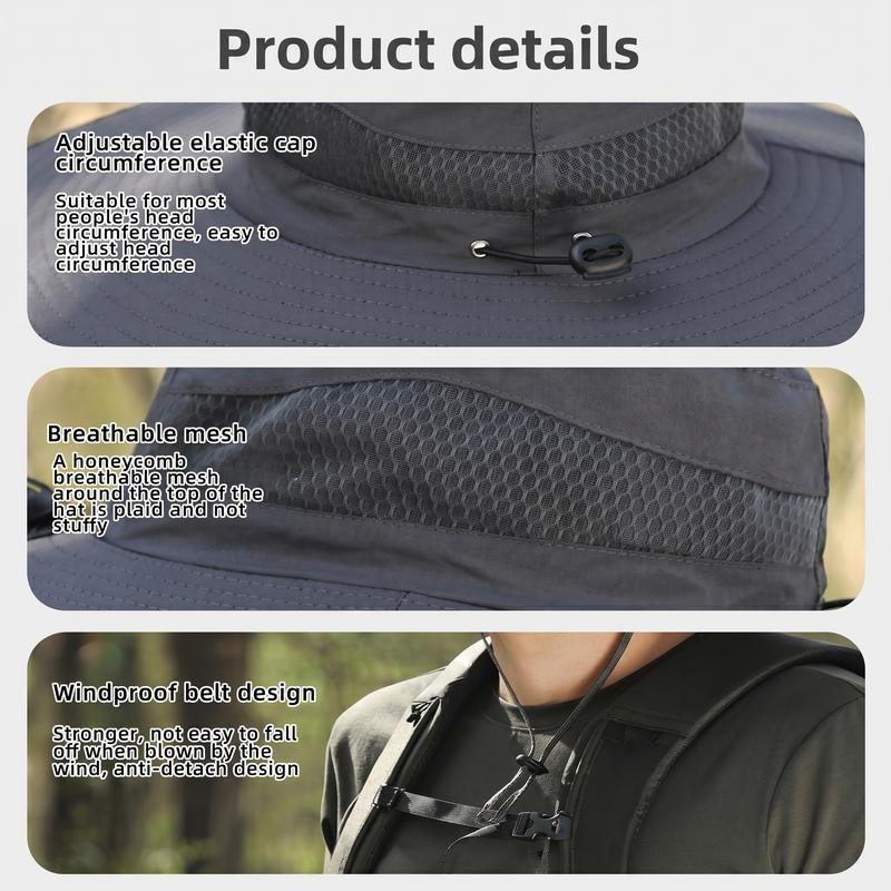2026 New Three Solar Fan Outdoor Cooling Fan Hat — Sun Protection Hat with Solar Fan,Three-Power Rechargeable Fan