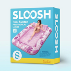 Sloosh-L/XL Inflatable Tanning Pool Lounge Float With Cup Holder, 70“X46”/85″ x 57″ Extra Large Pool Floats Adult with Pillow, 4 in 1 Suntan Tub Raft Floatie